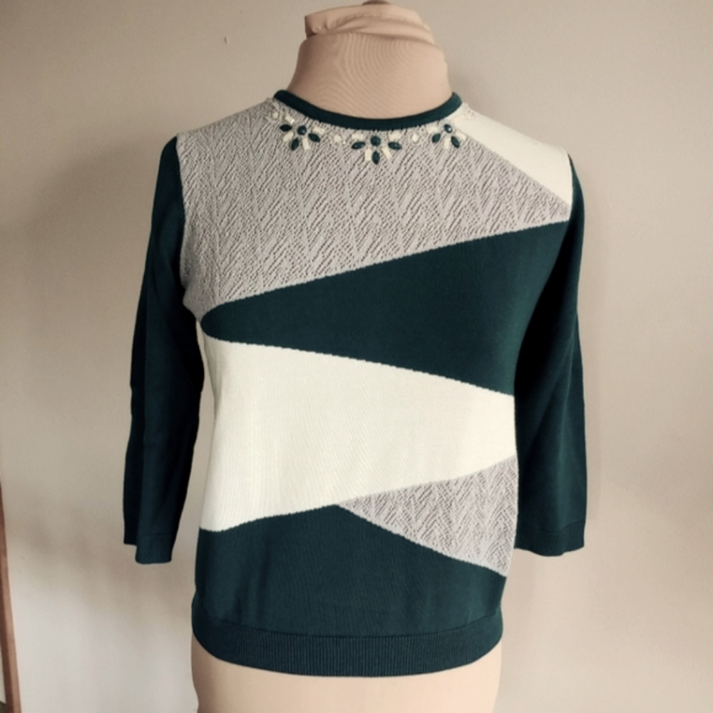 🌟M Petite Sweater Alfred Dunner Holiday